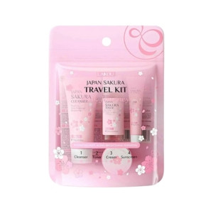 LAIKOU Japan Sakura Travel Kit (Cleanser, Toner, Cream & Sunscreen)